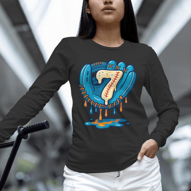 Ice Cream Baseball Glove 7th Birthday Edition Unisex Long Sleeve T-Shirt