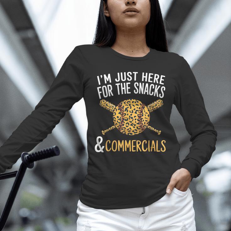 I'm Just Here For The Snacks And Commercials Baseball Unisex Long Sleeve T-Shirt I'm Just Here For The Snacks And Commercials Baseball Unisex Long Sleeve T-Shirt