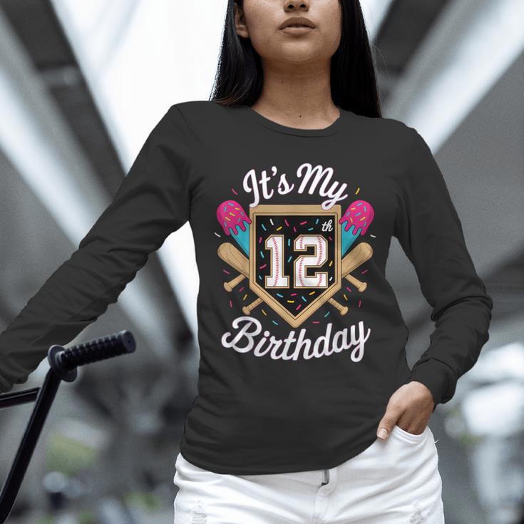 It's My 12th Birthday Baseball Fan Celebration Unisex Long Sleeve T-Shirt