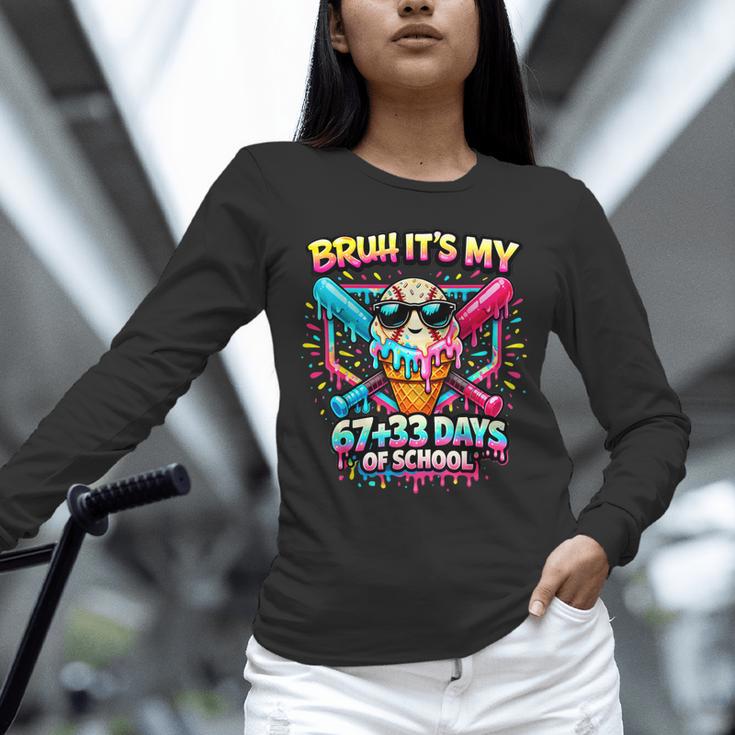 It's My 6733 Days Of School Baseball Ice Cream Dripping Unisex Long Sleeve T-Shirt