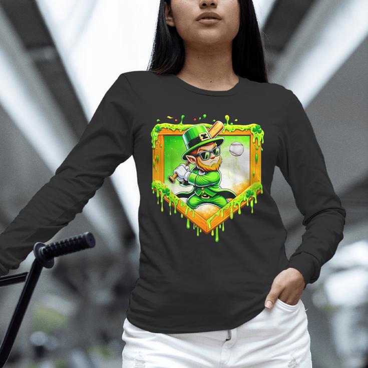 Leprechaun Baseball St Patricks Day Ice Cream Drip Men Boys Unisex Long Sleeve T-Shirt Leprechaun Baseball St Patricks Day Ice Cream Drip Men Boys Unisex Long Sleeve T-Shirt