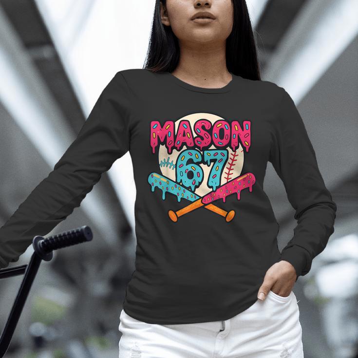 Mason 67 Ice Cream Drip Baseball Meme Graphics Unisex Long Sleeve T-Shirt Mason 67 Ice Cream Drip Baseball Meme Graphics Unisex Long Sleeve T-Shirt