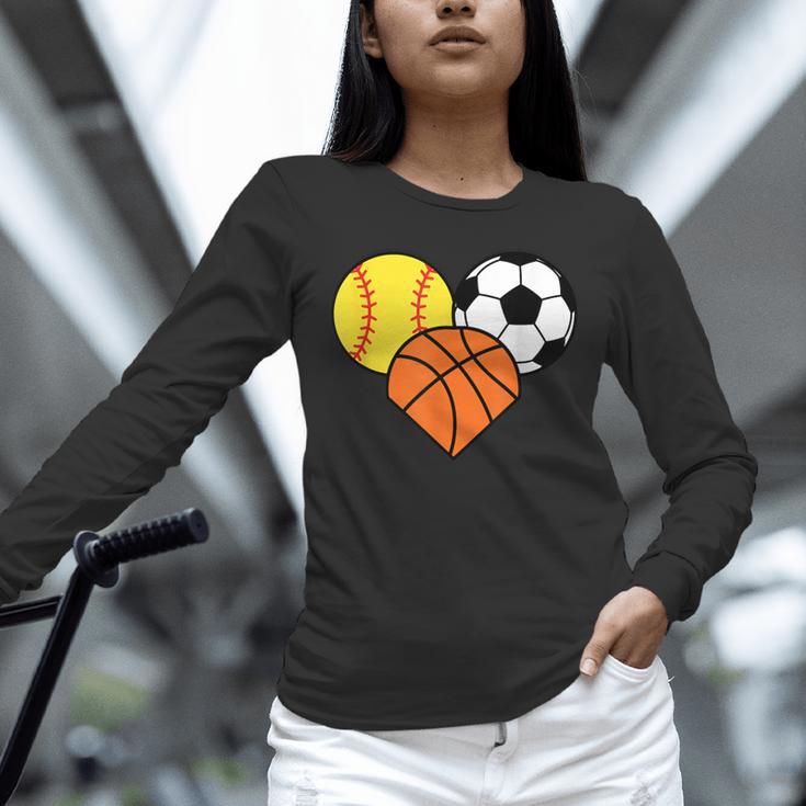 Mom Sports Heart Soccer Basketball Baseball Softball Unisex Long Sleeve T-Shirt Mom Sports Heart Soccer Basketball Baseball Softball Unisex Long Sleeve T-Shirt