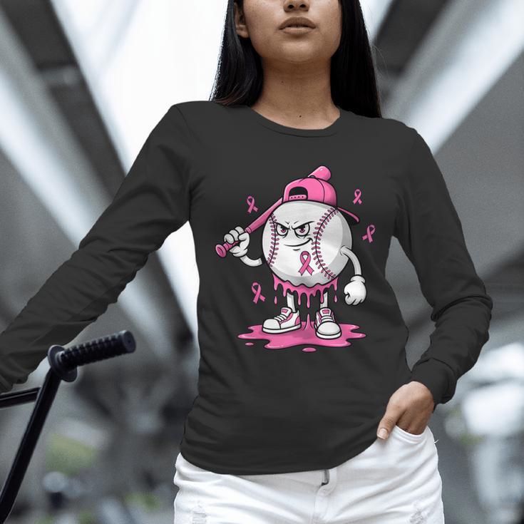 Pink Ribbon Baseball Breast Cancer Awareness Unisex Long Sleeve T-Shirt Pink Ribbon Baseball Breast Cancer Awareness Unisex Long Sleeve T-Shirt