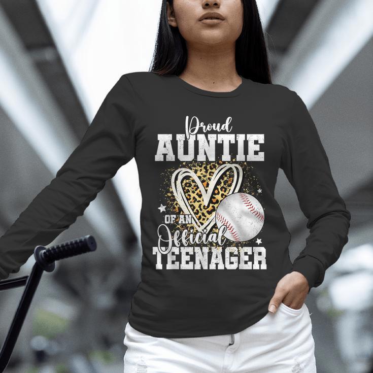 Proud Auntie Of An Official Teenager 13th Birthday Baseball Unisex Long Sleeve T-Shirt Proud Auntie Of An Official Teenager 13th Birthday Baseball Unisex Long Sleeve T-Shirt
