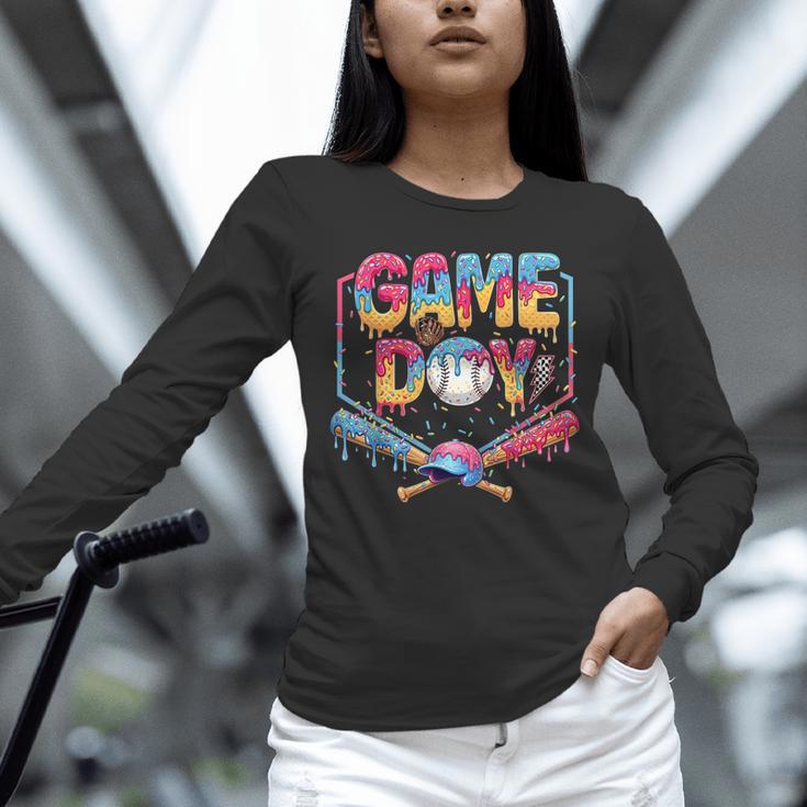 Retro Game Day Baseball Ice Cream Drip For Men Boy Kids Unisex Long Sleeve T-Shirt Retro Game Day Baseball Ice Cream Drip For Men Boy Kids Unisex Long Sleeve T-Shirt
