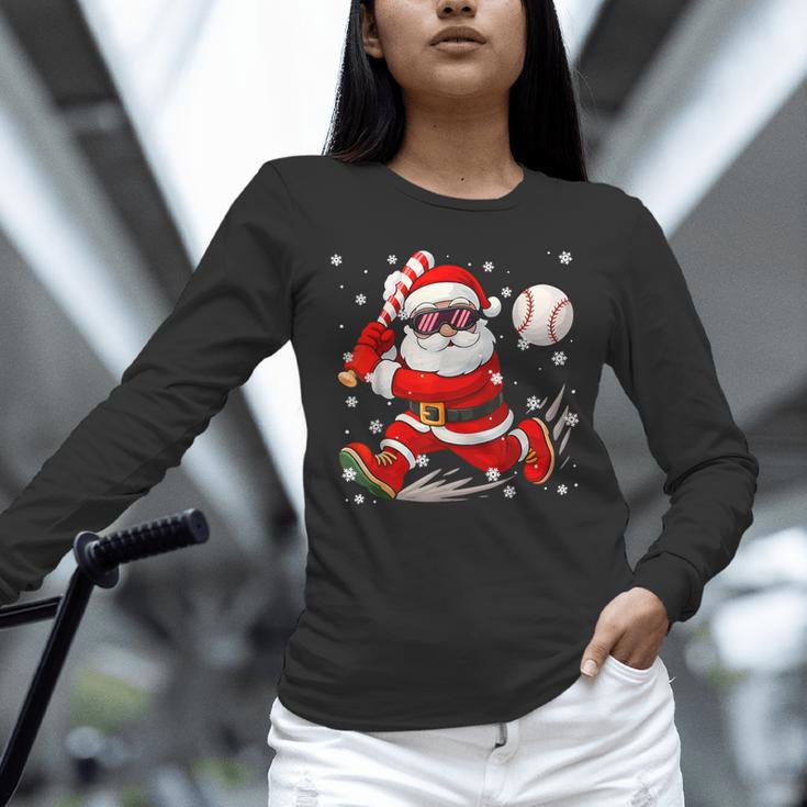 Santa Baseball Christmas Pajamas Xmas Men Boy Toddlers Unisex Long Sleeve T-Shirt Santa Baseball Christmas Pajamas Xmas Men Boy Toddlers Unisex Long Sleeve T-Shirt