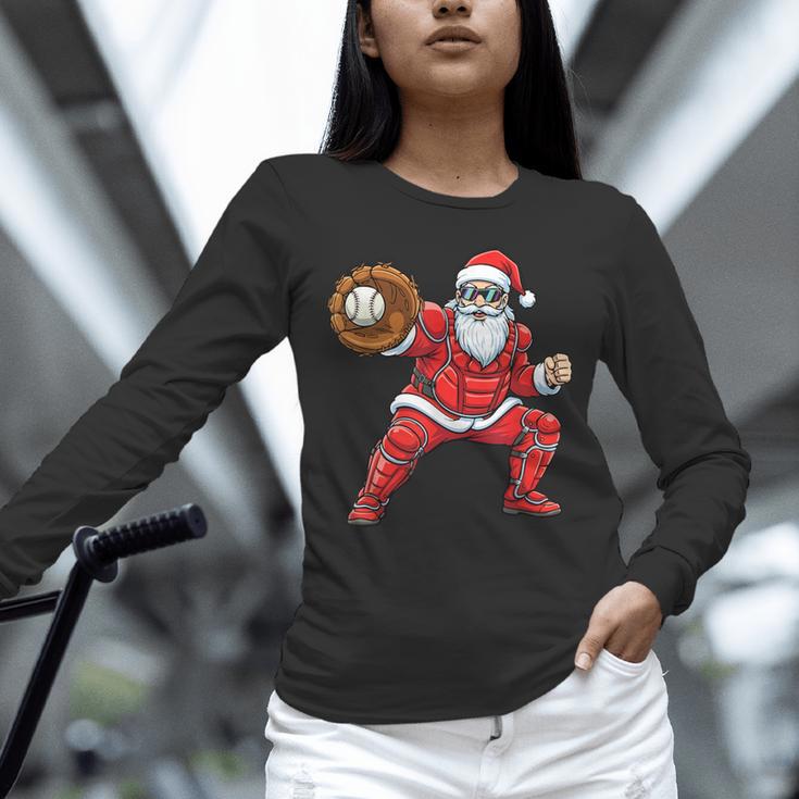 Santa Playing Baseball Baseball Lover Baseballer Xmas Unisex Long Sleeve T-Shirt Santa Playing Baseball Baseball Lover Baseballer Xmas Unisex Long Sleeve T-Shirt