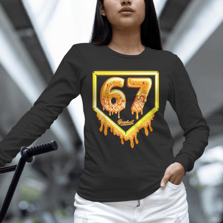 Six Seven 67 Meme Gen Alpha Slang Baseball 101 Unisex Long Sleeve T-Shirt