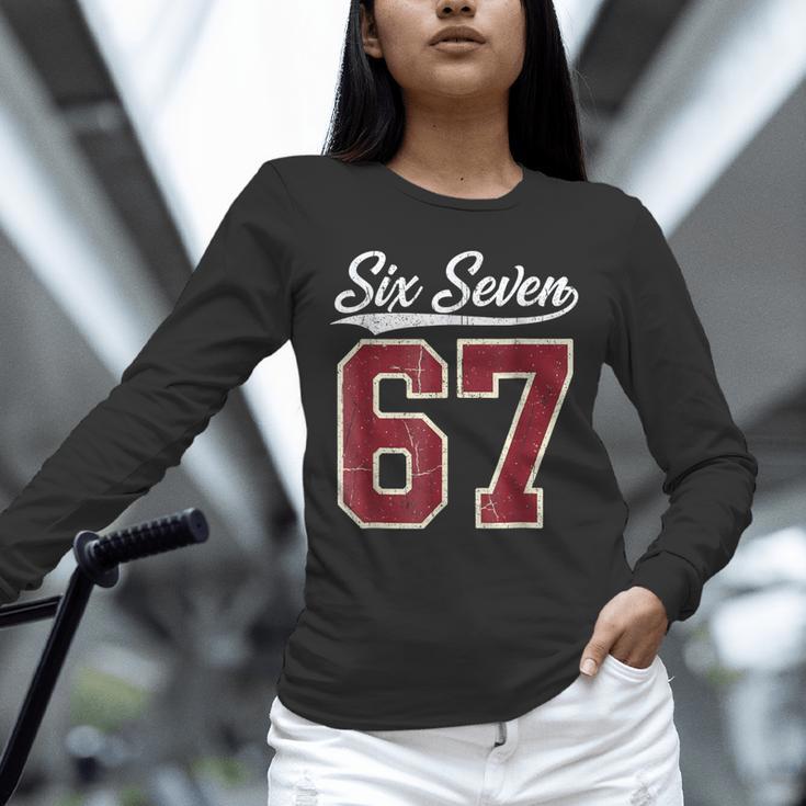Six Seven Meme Boys Girls Kids 67 Baseball Jersey Unisex Long Sleeve T-Shirt Six Seven Meme Boys Girls Kids 67 Baseball Jersey Unisex Long Sleeve T-Shirt