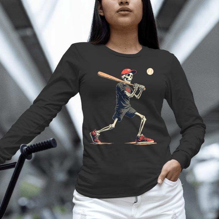 Skeleton Baseball Halloween Costume Men Boys Kids Unisex Long Sleeve T-Shirt Skeleton Baseball Halloween Costume Men Boys Kids Unisex Long Sleeve T-Shirt