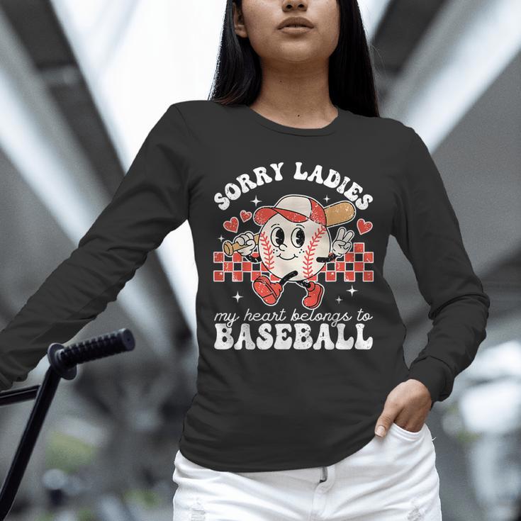 Sorry Ladies My Heart Belongs To Baseball Boy Kids Unisex Long Sleeve T-Shirt