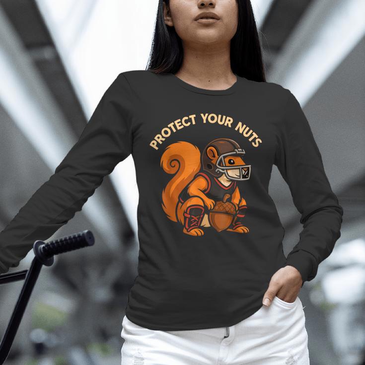 Squirell Baseball Catcher Player Joke Tee Protect Your Nuts Unisex Long Sleeve T-Shirt Squirell Baseball Catcher Player Joke Tee Protect Your Nuts Unisex Long Sleeve T-Shirt