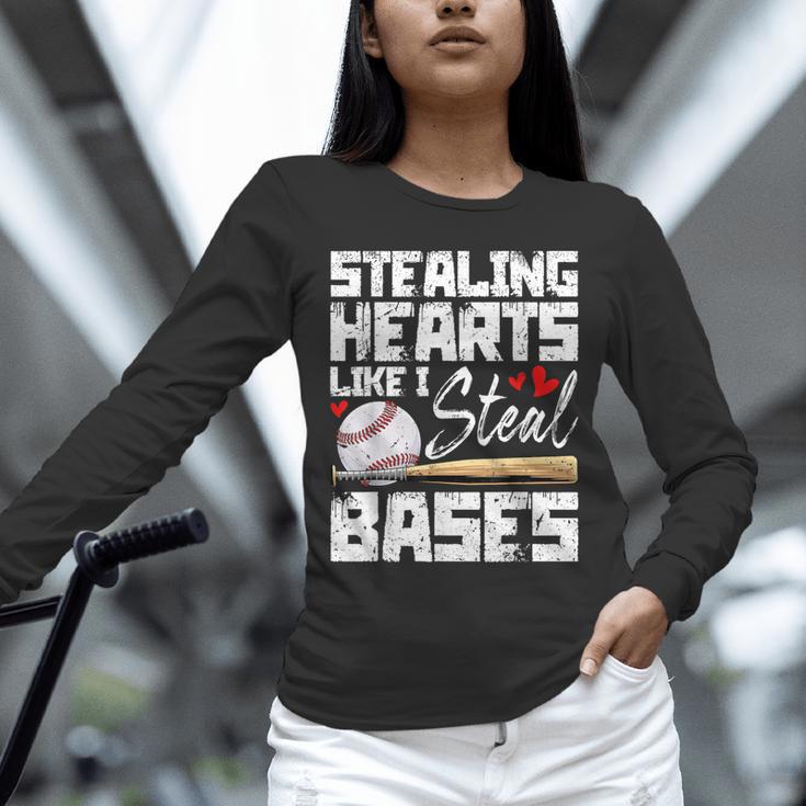 Stealing Hearts Like I Steal Bases Baseball Valentines Unisex Long Sleeve T-Shirt Stealing Hearts Like I Steal Bases Baseball Valentines Unisex Long Sleeve T-Shirt
