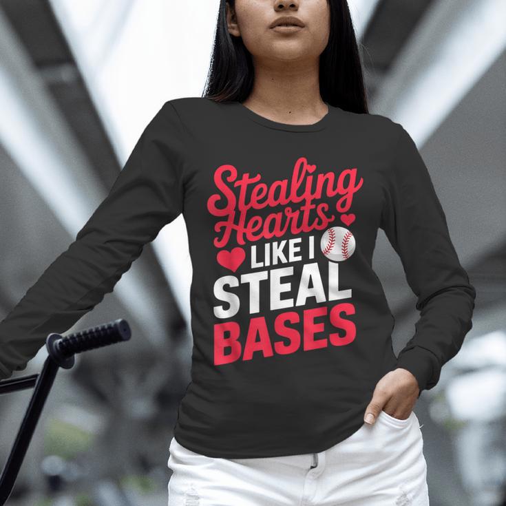 Stealing Hearts Like I Steal Bases Cute Baseball Valentine Unisex Long Sleeve T-Shirt Stealing Hearts Like I Steal Bases Cute Baseball Valentine Unisex Long Sleeve T-Shirt
