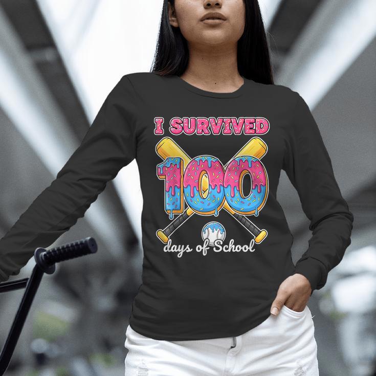 I Survived 100 Days Of School Baseball Cream Drip Boys Unisex Long Sleeve T-Shirt I Survived 100 Days Of School Baseball Cream Drip Boys Unisex Long Sleeve T-Shirt