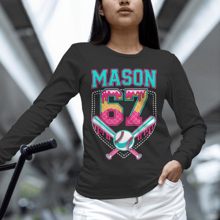 Trendy Mason 67 Mem Ice Cream Drip Baseball Birthday Costume Unisex Long Sleeve T-Shirt Trendy Mason 67 Mem Ice Cream Drip Baseball Birthday Costume Unisex Long Sleeve T-Shirt