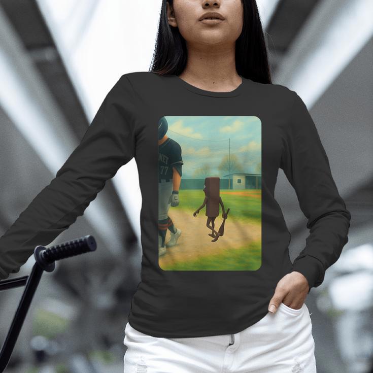Tung Tung Tung Sahur Baseball Meme Unisex Long Sleeve T-Shirt