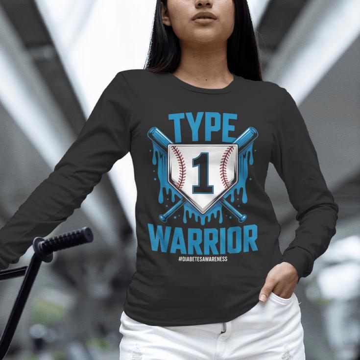 Type 1 Warrior Diabetes Awareness Baseball Enthusiasts Unisex Long Sleeve T-Shirt Type 1 Warrior Diabetes Awareness Baseball Enthusiasts Unisex Long Sleeve T-Shirt