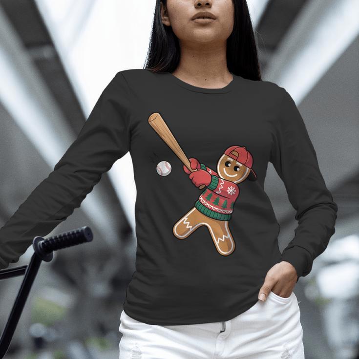 Ugly Christmas Sweater Gingerbread Baseball Toddler Kids Unisex Long Sleeve T-Shirt