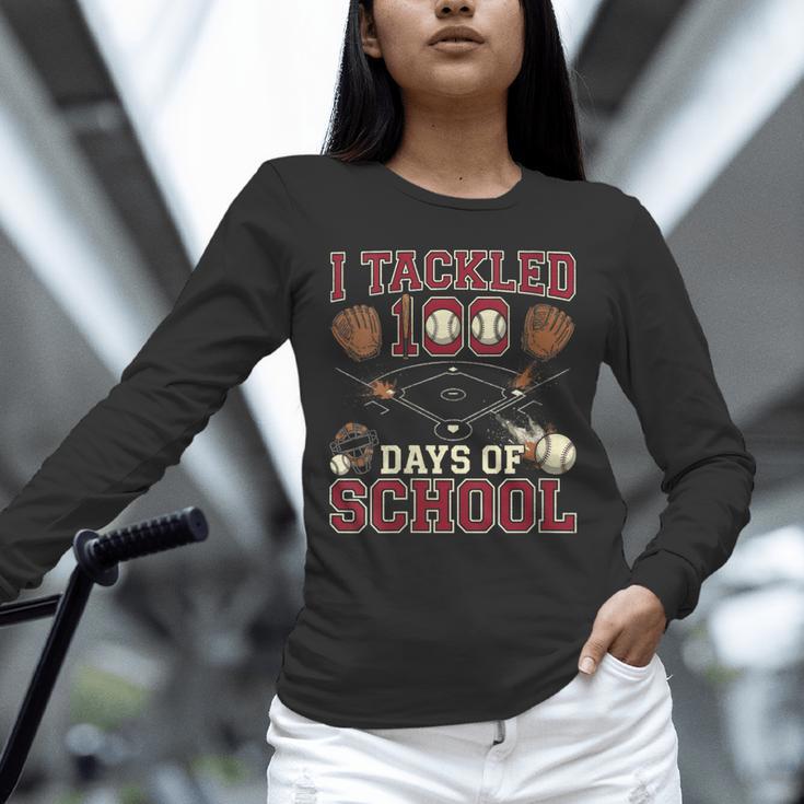 Women's 100 Days Of School Boys Kids Baseball Unisex Long Sleeve T-Shirt