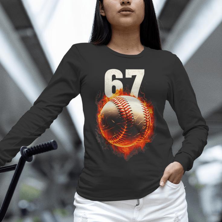 Women's 67 Baseball Boys Birthday Teens Six Seven Brainrot Unisex Long Sleeve T-Shirt Women's 67 Baseball Boys Birthday Teens Six Seven Brainrot Unisex Long Sleeve T-Shirt