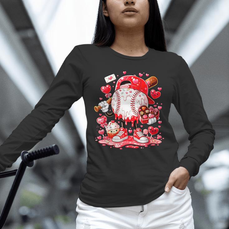 Women's Baseball Drip Ice Cream Boys Kids Youth Valentines Unisex Long Sleeve T-Shirt Women's Baseball Drip Ice Cream Boys Kids Youth Valentines Unisex Long Sleeve T-Shirt