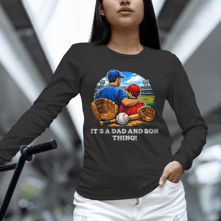 Women's Father Son Baseball Father's Day Unisex Long Sleeve T-Shirt Women's Father Son Baseball Father's Day Unisex Long Sleeve T-Shirt