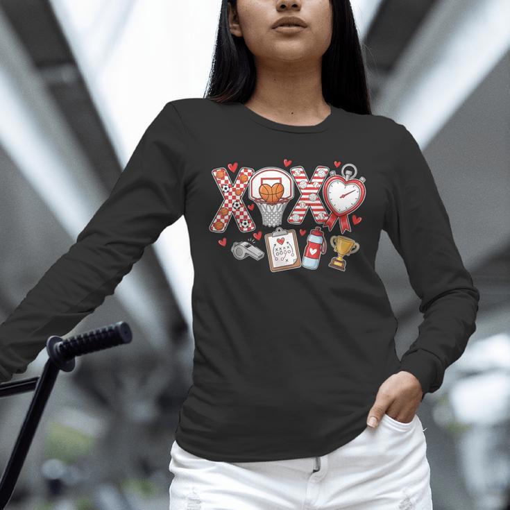 XOXO Physical Education Valentines Day Baseball Football Men Unisex Long Sleeve T-Shirt XOXO Physical Education Valentines Day Baseball Football Men Unisex Long Sleeve T-Shirt