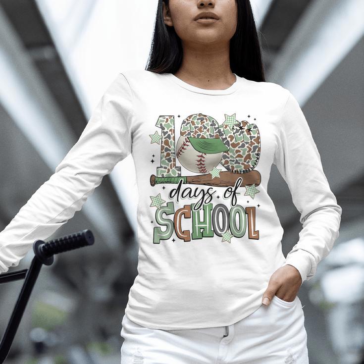 100 Days Of School Baseball Camo Men Boy Kid Unisex Long Sleeve T-Shirt 100 Days Of School Baseball Camo Men Boy Kid Unisex Long Sleeve T-Shirt