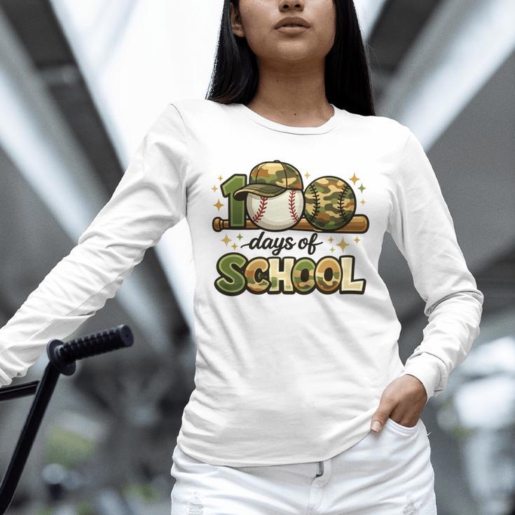 100 Days Of School Baseball Camo School Teacher Boy Unisex Long Sleeve T-Shirt 100 Days Of School Baseball Camo School Teacher Boy Unisex Long Sleeve T-Shirt