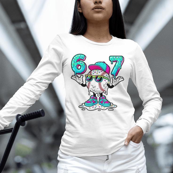 67 Baseball Drip Ice Cream 67 Baseball Men Boy Kids Unisex Long Sleeve T-Shirt