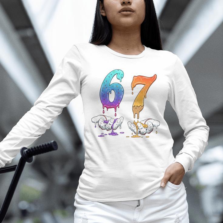 67 Meme Baseball Kids Girls Humor Number 6 7 Unisex Long Sleeve T-Shirt 67 Meme Baseball Kids Girls Humor Number 6 7 Unisex Long Sleeve T-Shirt
