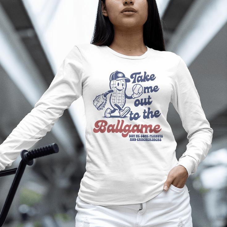 Take Me Out To The Ball Game Retro Peanuts Baseball Sports Unisex Long Sleeve T-Shirt Take Me Out To The Ball Game Retro Peanuts Baseball Sports Unisex Long Sleeve T-Shirt