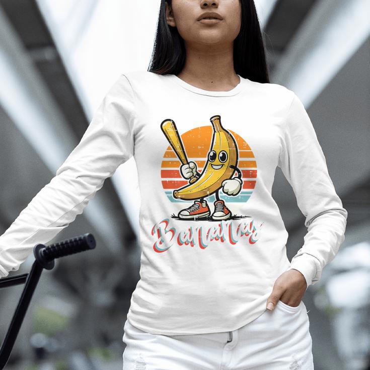 Bananas Baseball Sunset Retro Fruit Sports Boys Kids Men Premium Tri-Blend Unisex Long Sleeve T-Shirt Bananas Baseball Sunset Retro Fruit Sports Boys Kids Men Premium Tri-Blend Unisex Long Sleeve T-Shirt