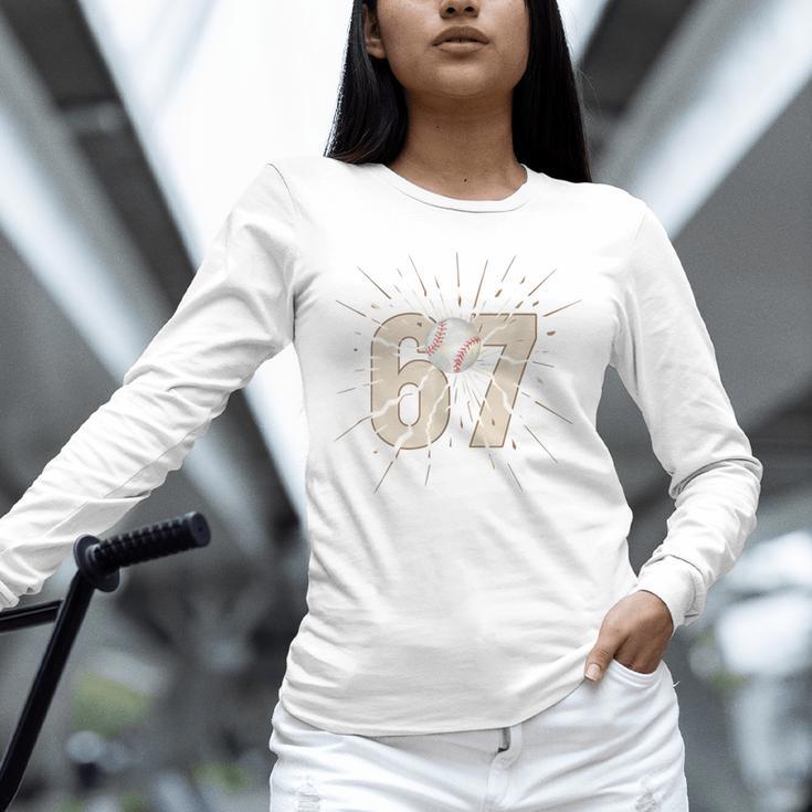 Baseball 67 Six Seven Meme Number Unisex Long Sleeve T-Shirt