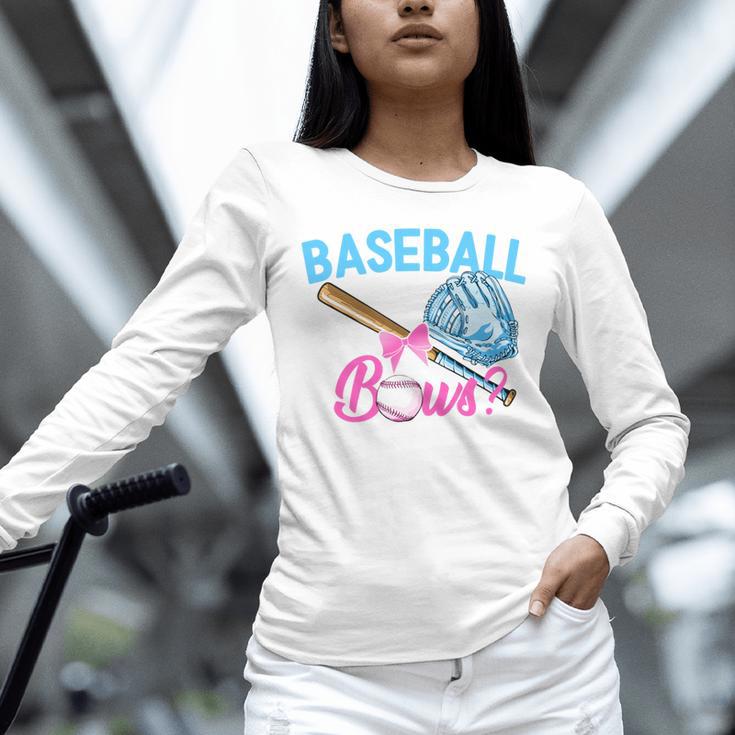 Baseball Or Bows Brother Loves You Gender Reveal Boy Or Girl Unisex Long Sleeve T-Shirt Baseball Or Bows Brother Loves You Gender Reveal Boy Or Girl Unisex Long Sleeve T-Shirt