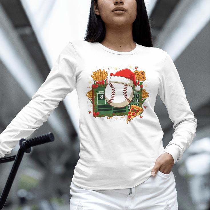 Baseball Christmas Scoreboard Celebration Premium Tri-Blend Unisex Long Sleeve T-Shirt
