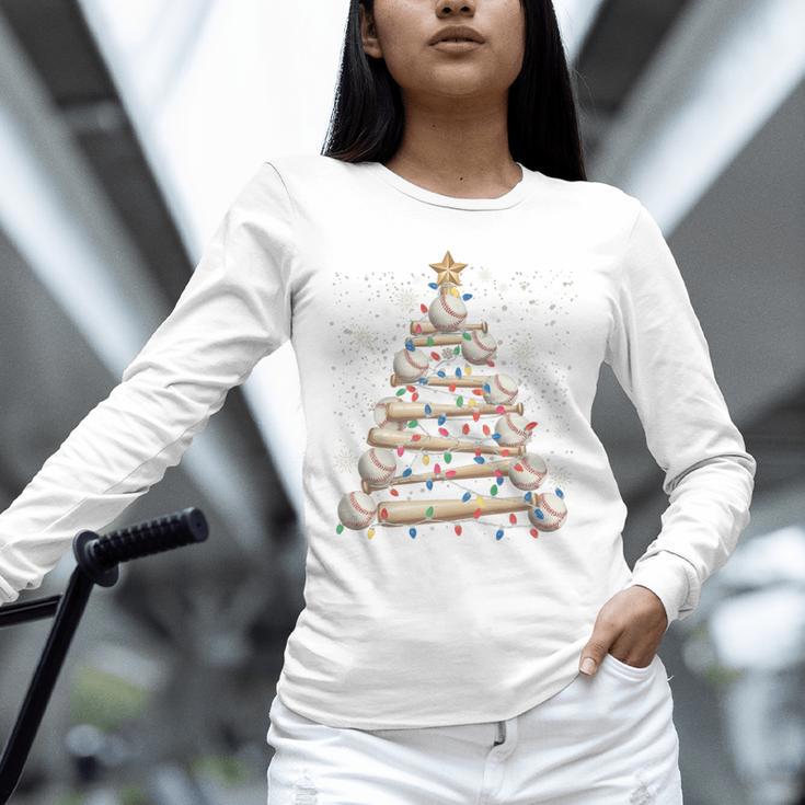 Baseball Christmas Tree Light Xmas Tees Boys Kids Men Unisex Long Sleeve T-Shirt Baseball Christmas Tree Light Xmas Tees Boys Kids Men Unisex Long Sleeve T-Shirt