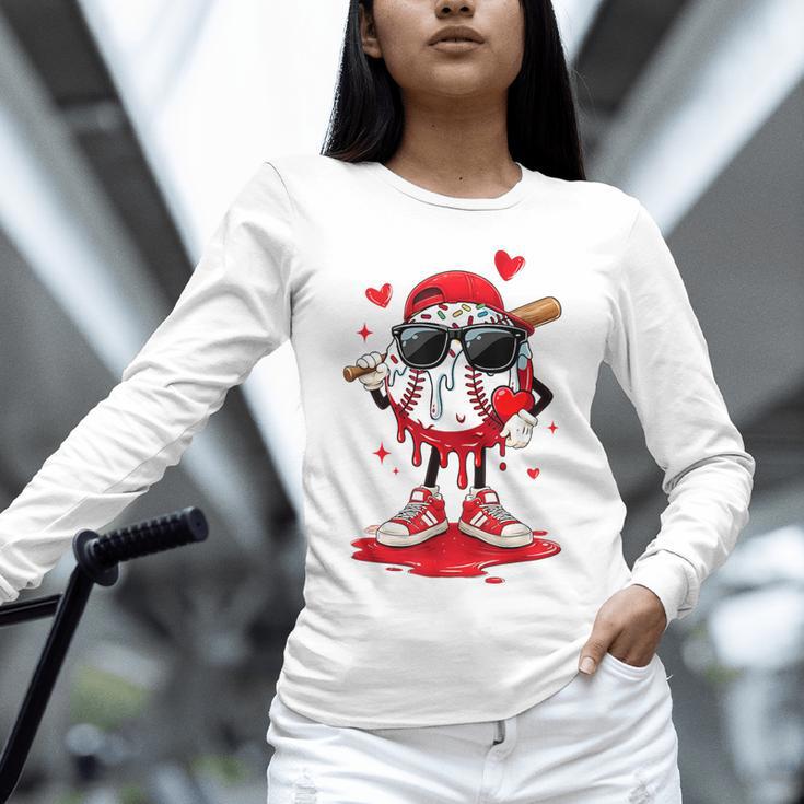 Baseball Drip Ice Cream Sunglasses Boys Youth Kids Valentine Unisex Long Sleeve T-Shirt Baseball Drip Ice Cream Sunglasses Boys Youth Kids Valentine Unisex Long Sleeve T-Shirt