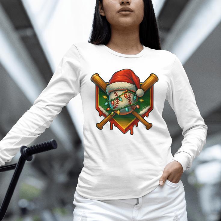 Baseball Xmas Christmas Baseball Ice Cream Drip Boys Unisex Long Sleeve T-Shirt Baseball Xmas Christmas Baseball Ice Cream Drip Boys Unisex Long Sleeve T-Shirt