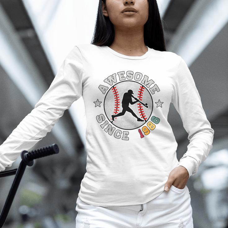 Birthday Baseball Lover 40 Years Old Awesome Since 1986 Premium Tri-Blend Unisex Long Sleeve T-Shirt Birthday Baseball Lover 40 Years Old Awesome Since 1986 Premium Tri-Blend Unisex Long Sleeve T-Shirt