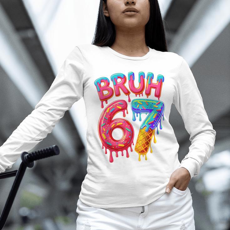 Bruh 67 Baseball Drip Number 67 Player 67th Birthday Unisex Long Sleeve T-Shirt Bruh 67 Baseball Drip Number 67 Player 67th Birthday Unisex Long Sleeve T-Shirt