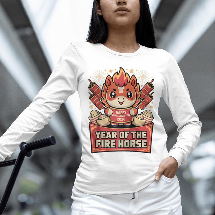 Chinese New Year 2026 Fire Horse Celebration Raglan Baseball Tee Unisex Long Sleeve T-Shirt Chinese New Year 2026 Fire Horse Celebration Raglan Baseball Tee Unisex Long Sleeve T-Shirt