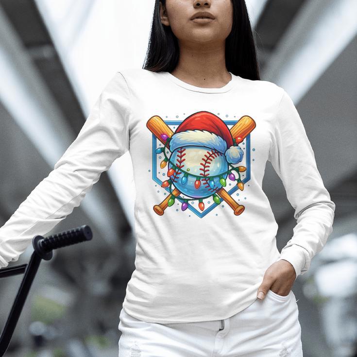 Christmas Baseball Drip For Boys Kids Ice Cream Drip Unisex Long Sleeve T-Shirt