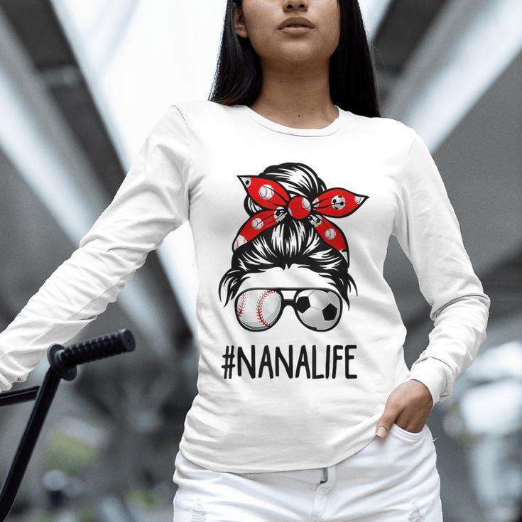 Classy Nana Life Soccer Messy Bun Baseball Mother's Day Unisex Long Sleeve T-Shirt Classy Nana Life Soccer Messy Bun Baseball Mother's Day Unisex Long Sleeve T-Shirt