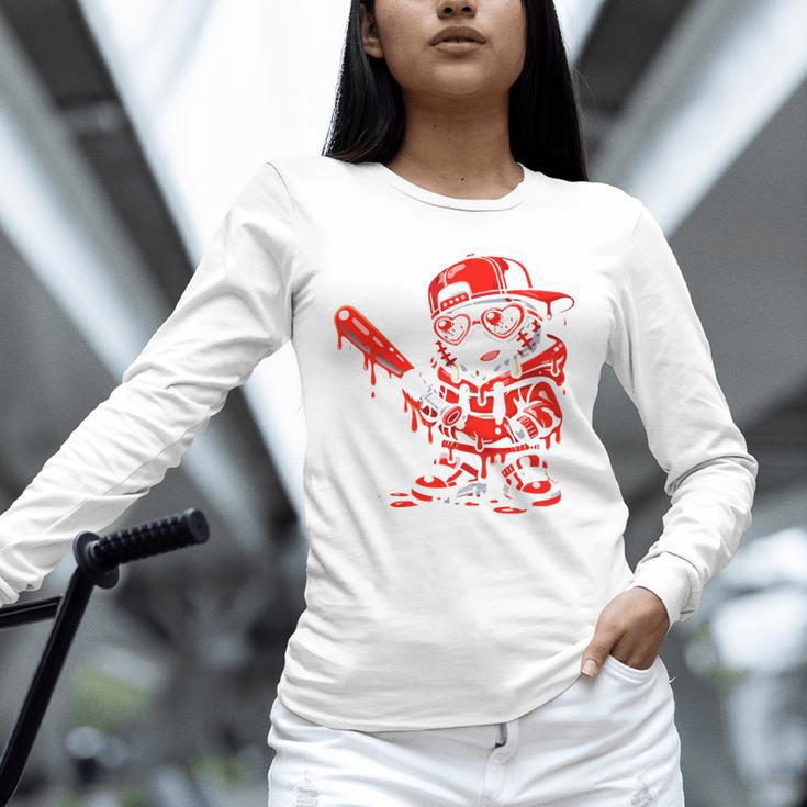Drippy Baseball Mascot Valentine Heart Glasses Cartoon Unisex Long Sleeve T-Shirt Drippy Baseball Mascot Valentine Heart Glasses Cartoon Unisex Long Sleeve T-Shirt