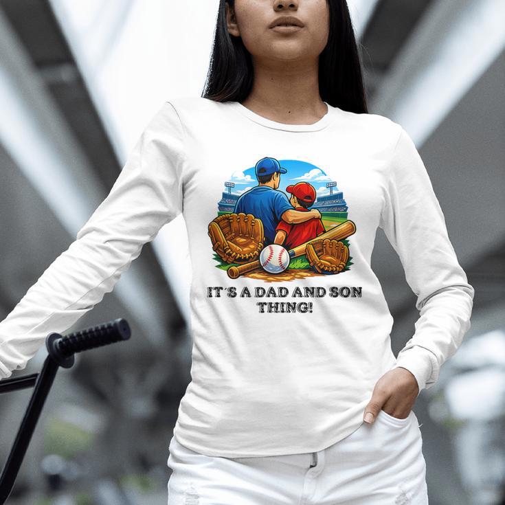 Father Son Baseball Father's Day Unisex Long Sleeve T-Shirt Father Son Baseball Father's Day Unisex Long Sleeve T-Shirt