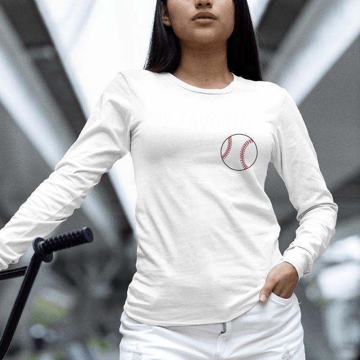 My Favorite Baseball Player Calls Me Mom Unisex Long Sleeve T-Shirt
