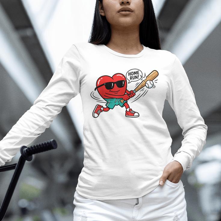 Heart Valentines Day Baseball Men Boys Kids Teens Unisex Long Sleeve T-Shirt Heart Valentines Day Baseball Men Boys Kids Teens Unisex Long Sleeve T-Shirt